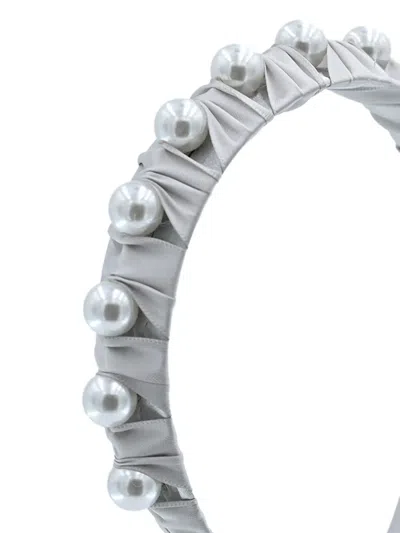 Mimi Tutu Pearl-studded Headband In Blue