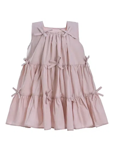 Mimi Tutu Tiered Ribbon Sleeveless Dress In Pink