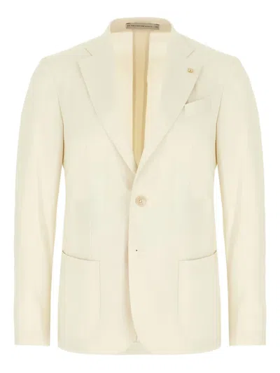 Corneliani Single-breasted Blazer In White