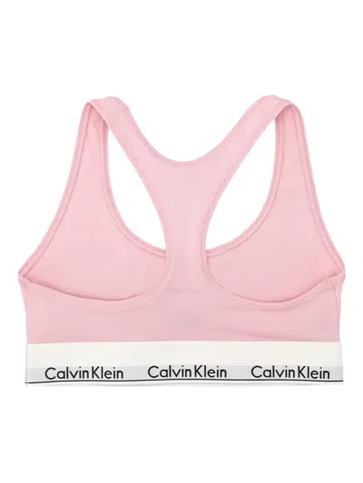 Calvin Klein Modern Cotton Collection Unlined Cotton Blend Bralette In Pink