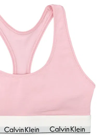 Calvin Klein Modern Cotton Collection Unlined Cotton Blend Bralette In Pink