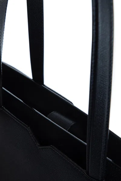 Valextra Unisex Black Tote Bags