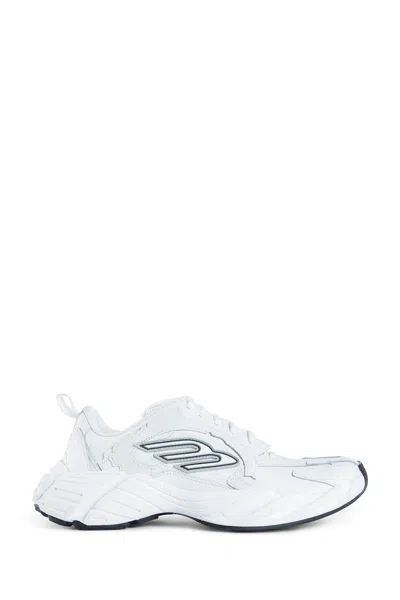 Balenciaga White Sneakers With Black Accents In White