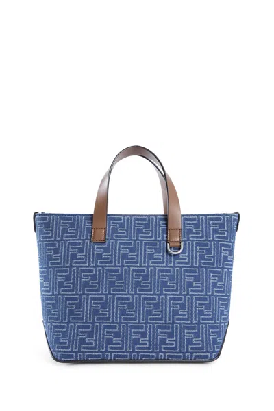 Fendi Man Blue Tote Bags