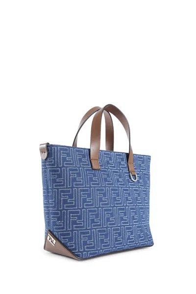 Fendi Man Blue Tote Bags