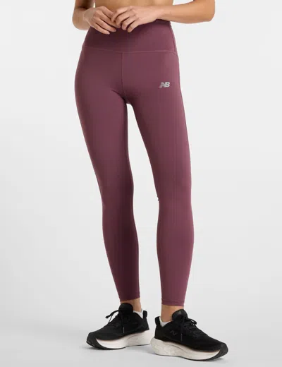 New Balance Women's Nb Sleek High Waisted Legging 27" In Purple