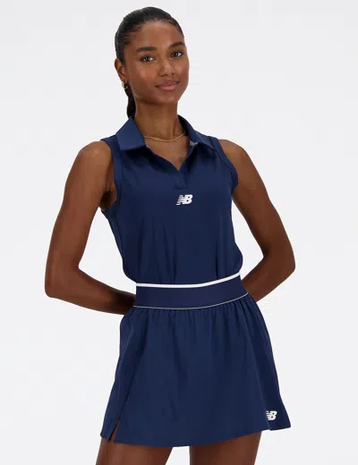 New Balance Women's Collared Tournament Tank In Blue