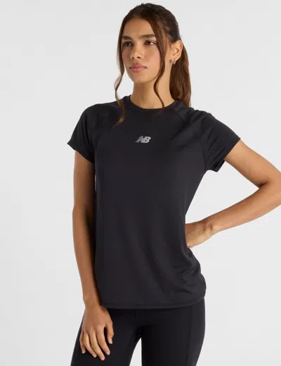 New Balance Women's Jacquard Slim T-shirt In Black