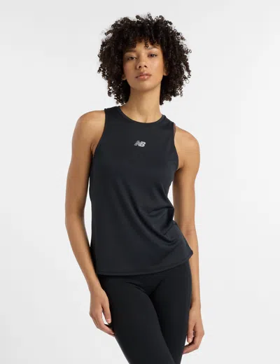 New Balance Women's Jacquard Slim Tank In Black