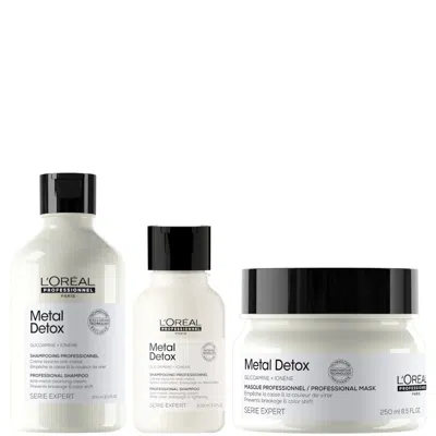 L'oreal Professionnel Metal Detox Shampoo & Hair Mask With Mini Shampoo, Prevent Breakage & Colour Fade From Hard Water