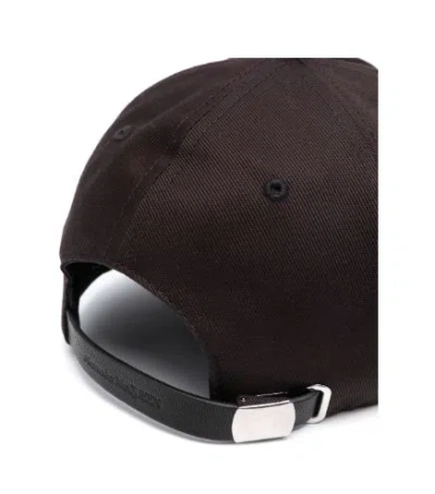 Alexander Mcqueen Branded Baseball Cap With Curved Peak In Black