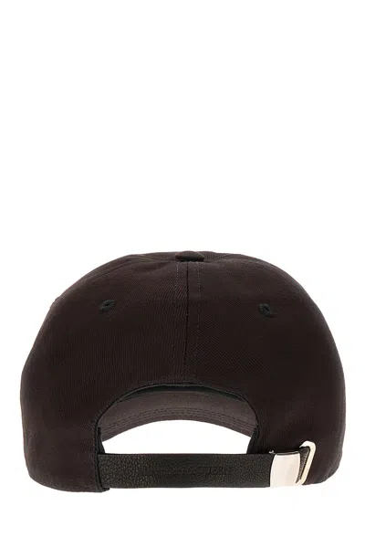 Alexander Mcqueen Branded Baseball Cap With Curved Peak In Black