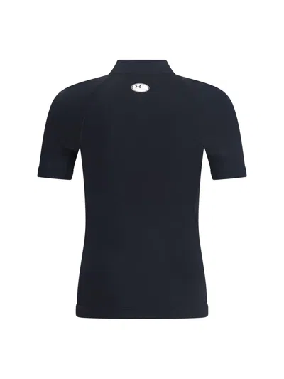 Balenciaga Men's Under Amour Mock Neck Short Sleeve T-shirt In Black