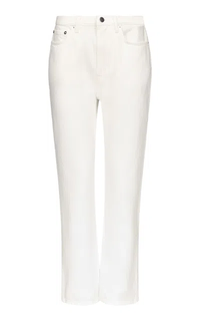 Loulou De Saison Jude Rigid Straight-leg Jeans In White