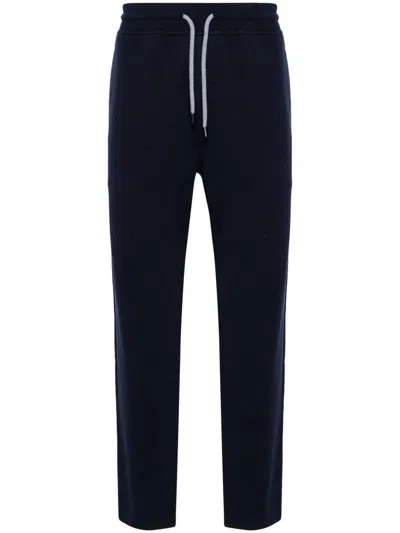 Brunello Cucinelli Cotton Blend Joggers In Blue