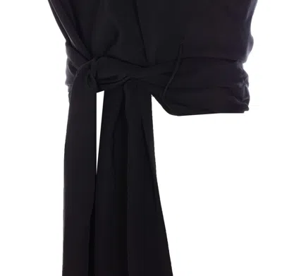Chloé Cropped Tank Top With Ribbons In Black