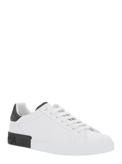 Dolce & Gabbana Sneakers From The Portofino Line In Calfskin In White