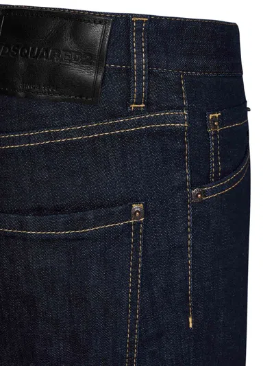 Dsquared2 Men Cool Guy Jeans With Contrasting Stitching In Blue