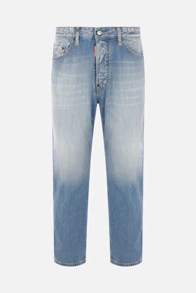 Dsquared2 Light Blue Denim Trousers With Classic Five-pocket Design