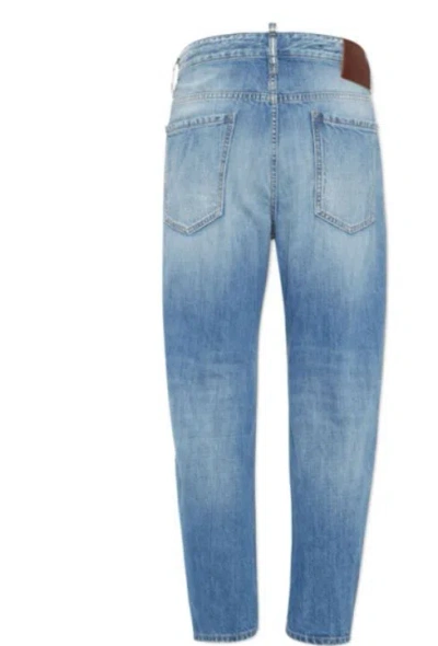 Dsquared2 Light Blue Denim Trousers With Classic Five-pocket Design