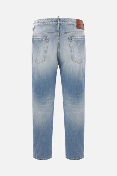 Dsquared2 Light Blue Denim Trousers With Classic Five-pocket Design