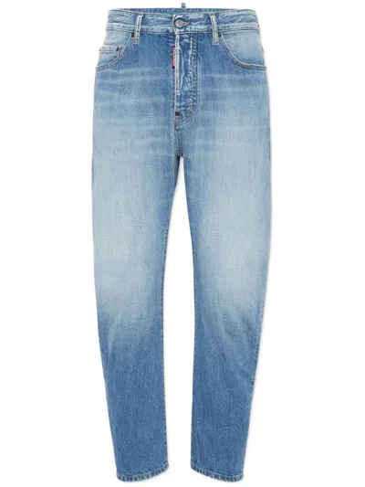 Dsquared2 Light Blue Denim Trousers With Classic Five-pocket Design