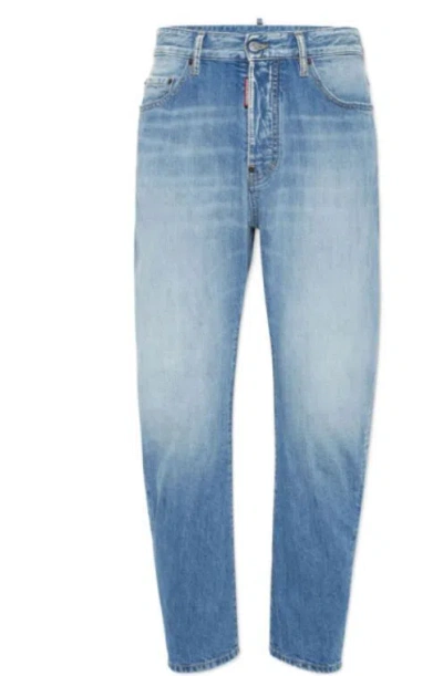 Dsquared2 Light Blue Denim Trousers With Classic Five-pocket Design
