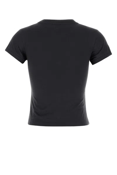 Ganni T Shirt With Black Cotton Poodle Graphic In Black