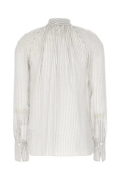 Givenchy Polka Dots Blouse In Silk Chiffon With Lavallière