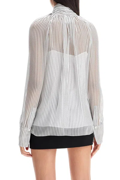 Givenchy Polka Dots Blouse In Silk Chiffon With Lavallière