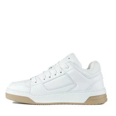 Hogan Lace-up Rubber Sole Sneakers With Perforated Toe Box In White