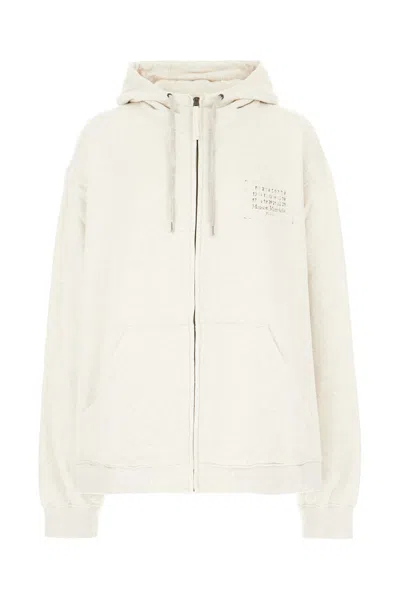 Maison Margiela Numerical Logo Hooded Sweatshirt In Gray
