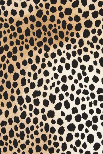 Michael Kors Brown Mini Dress With All-over Leopard Print In Tech Fabric Blend Woman In Animal Print