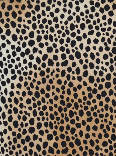 Michael Kors Brown Mini Dress With All-over Leopard Print In Tech Fabric Blend Woman In Animal Print