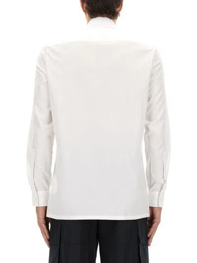 Givenchy Classic Fit Shirt With Logo Print Clothing In White