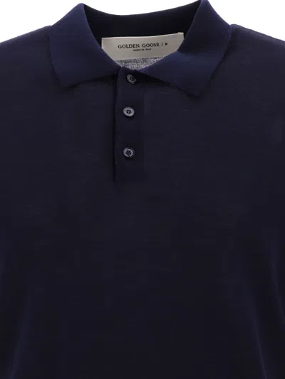 Golden Goose Merino Wool Polo Shirt Polo Shirts Black