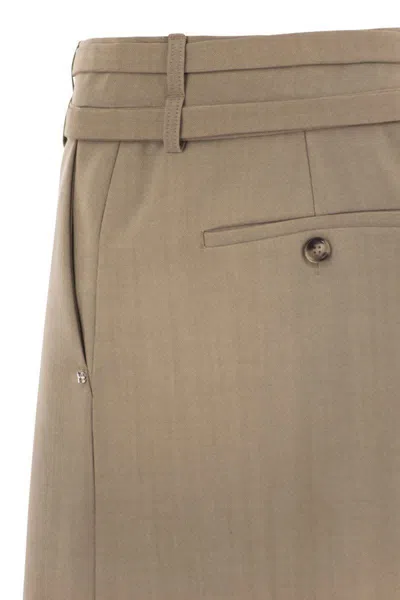 Sportmax Fify Mini Skirt With Belt In Brown