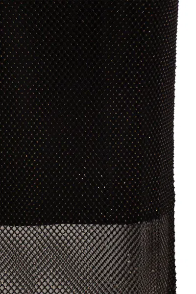 Sportmax Max Mara  Rete - Longuette With Rhinestones In Black