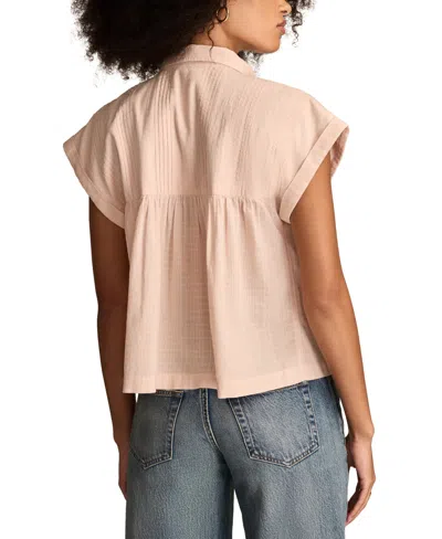 Lucky Brand Women's Collared Peplum Tunic Top