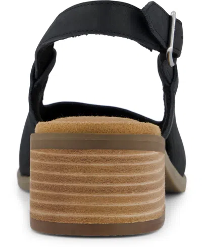 Toms Women's Womens Jaclyn Slingback Heel Nubuck Leather In Black