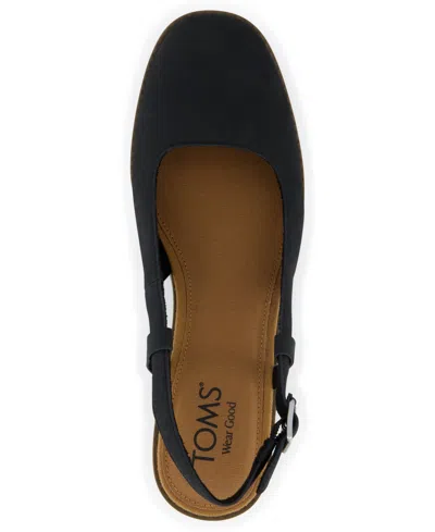 Toms Women's Womens Jaclyn Slingback Heel Nubuck Leather In Black