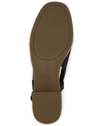 Toms Women's Womens Jaclyn Slingback Heel Nubuck Leather In Black