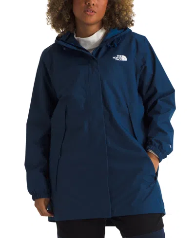 The North Face Antora Waterproof Hooded Rain Parka In Blue