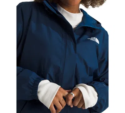 The North Face Antora Waterproof Hooded Rain Parka In Blue