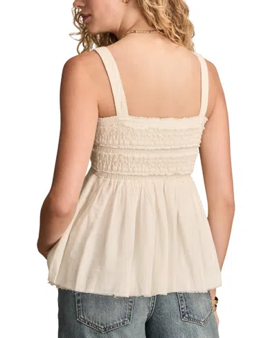 Lucky Brand Women's Smocked Lace Tank Top
