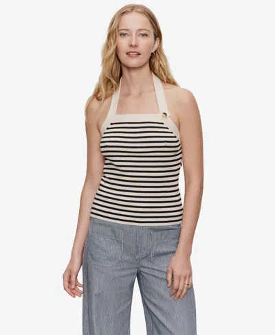 Sanctuary Sunkissed Rib Halter Sweater In Black