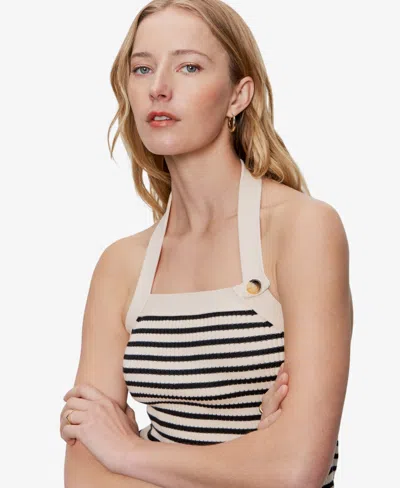 Sanctuary Sunkissed Rib Halter Sweater In Black