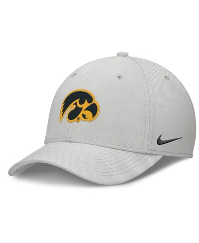 Nike Men's Gray Iowa Hawkeyes Rise Practice Performance Adjustable Hat In Gray