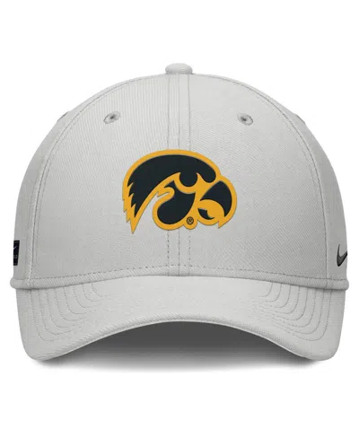 Nike Men's Gray Iowa Hawkeyes Rise Practice Performance Adjustable Hat In Gray