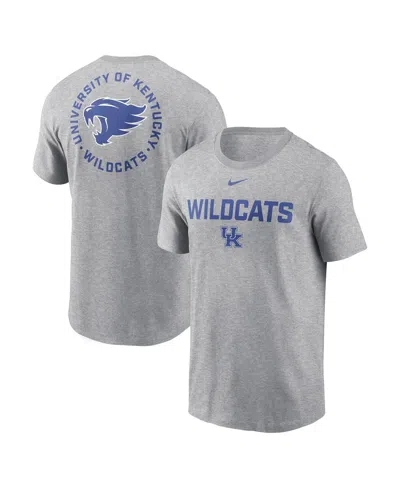 Nike Men's Heather Gray Kentucky Wildcats Campus 2-hit T-shirt In Gray